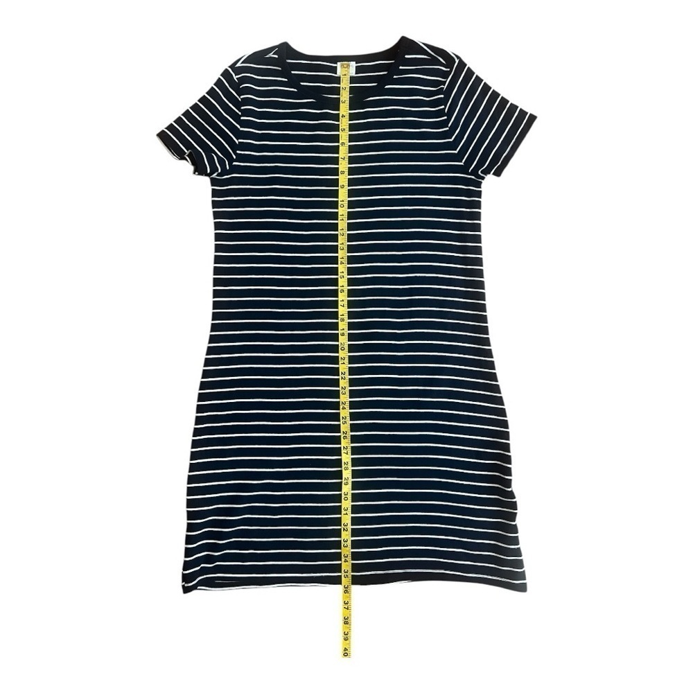 Touched by Nature Black & White Striped T-Shirt Dress size XL Women - Picture 6 of 8